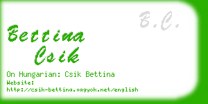 bettina csik business card